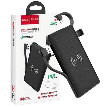 hoco. Punjač prijenosni za mobitele, brzi QC/PD, 10000 mAh, 3A - S10 Selected Powerbank