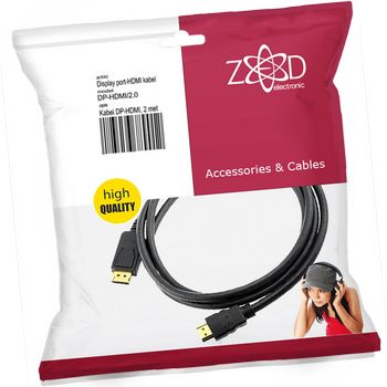 ZED electronic Kabel display port na hdmi, dužina 2.0 m - DP-HDMI/2.0