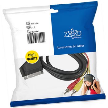 ZED electronic Scart - RCA (činč) kabel , 1.5 met - VCSC/1,5