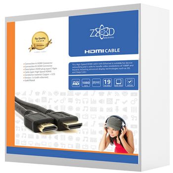 ZED electronic HDMI kabel,  10 met, ver. 1.4 - HDMI/10