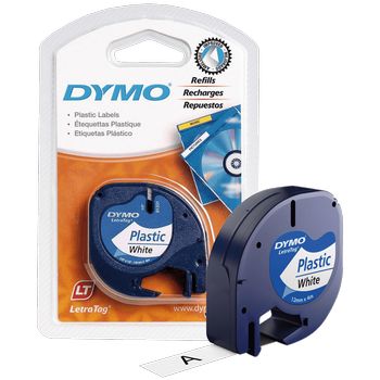 Dymo Kazeta s trakom za LetraTag,  4 met.,  12 mm, plastic bijela - S0721660