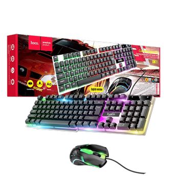 hoco. Tipkovnica+miš, gaming set, RGB osvjetljenje, USB - GM11