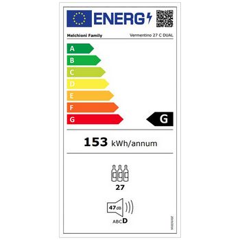 MELCHIONI family Rashladna vinska vitrina, zapremina 74 lit - VERMENTINO 27 C DUAL