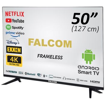 Falcom Televizor Smart LED TV 50" UHD ,Bluetooth ,WiFi, Android - TV-50LTF022SM