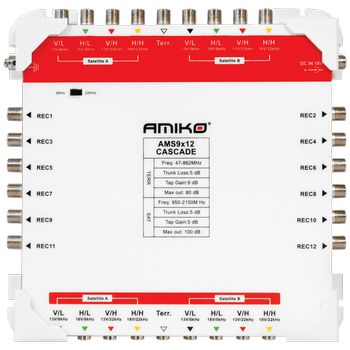 Amiko Multiswitch 9/12 sa dodatnim napajanjem, kaskadni - AMS9X12