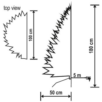 home Dekorativni bor s LED rasvjetom, 3D + 2D iglice, 180 cm - KMF 7/180