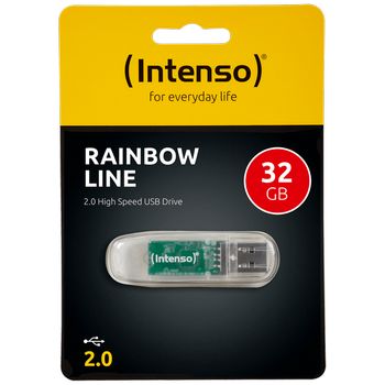 (Intenso) USB Flash drive 32GB Hi-Speed USB 2.0,Rainbow Line,TRANSP. - USB2.0-32GB/Rainbow