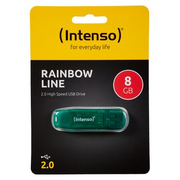 (Intenso) USB Flash drive 8GB Hi-Speed USB 2.0, Rainbow Line, ZELENI - USB2.0-8GB/Rainbow