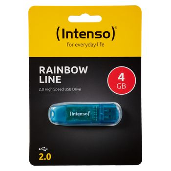 (Intenso) USB Flash drive 4GB Hi-Speed USB 2.0, Rainbow Line, PLAVI - USB2.0-4GB/Rainbow