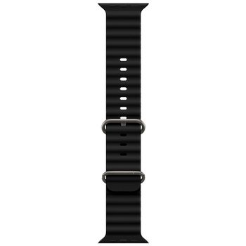 hoco. Silikonski remen za iWatch, 42/44/45/49mm, crna - iWatch WA12 Black