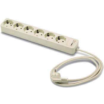 Famatel Produžni kabel 6 utičnica, 3m, prekidač, bijeli, 1.5mm² - 2518/3-PK6/3