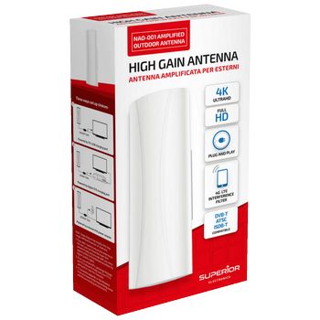 Superior Antena sa pojačalom, HD/Full HD/Ultra HD DVB-T2, outdoor - NAO001