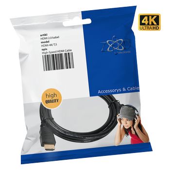 ZED electronic HDMI 2.0 kabl, 4K, dužina 7,5 met. - HDMI-4K/7.5