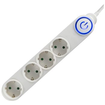 home Produžni kabel, 4 utičnice, 3 x 1,0mm², 1,5met, bijeli - NV 04TK/WH