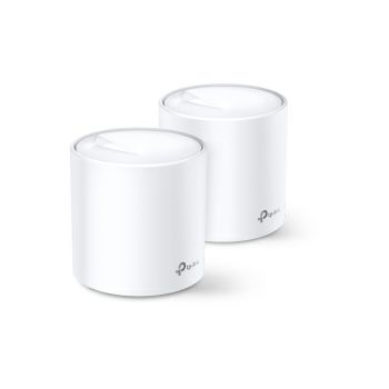 TP-Link AX3000 Deco X60 (2-pack), Dual-Band Mesh Wi-Fi 6, 574Mbps/2402Mbps (2.4GHz/5GHz), 802.11ax/ac/n/a/b/g, 2×G-LAN, Deco App