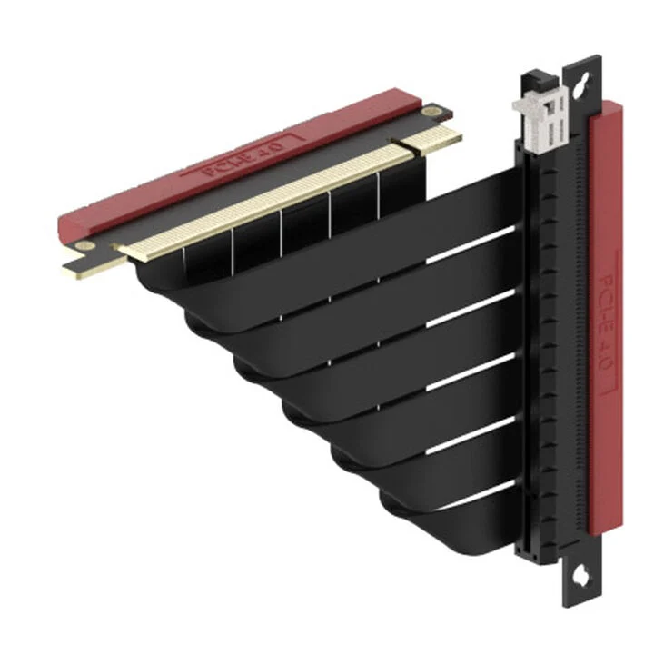 Ssupd Riser Flachband-Kabel - PCIe 4.0, 140mm, gewinkelt, schwarz G89.OE776PI4L14DR.00