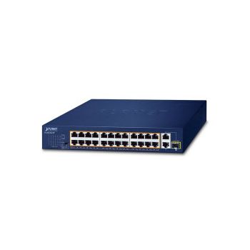 PLANET PoE preklopnik (Switch) 24-port 10/100Mbps + 2-porta 10/100/1000T + 1-port djeljivi 1000X SFP, rackmount kit