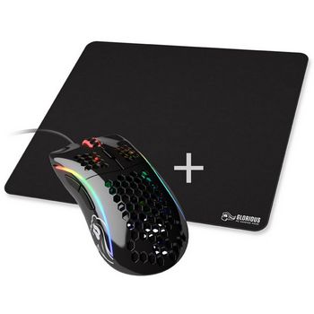 Glorious Model D gaming mouse - black, glossy + mouse pad - XL-GABU-284