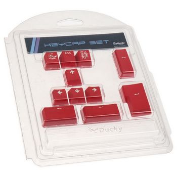 Ducky PBT Double-Shot Keycap Set, red, 11 keys DKSA11-USPDRNWO1