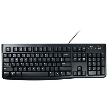 Logitech K120 Keyboard USB - black 920-002489