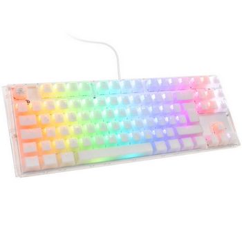 Ducky One 3 Aura White TKL Gaming Keyboard, RGB LED - MX-Blue-DKON2187ST-CDEPDAWWWWC1