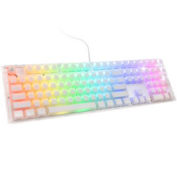 Ducky One 3 Aura White Gaming Keyboard, RGB LED - MX-Blue (US)-DKON2108ST-CUSPDAWWWWC1