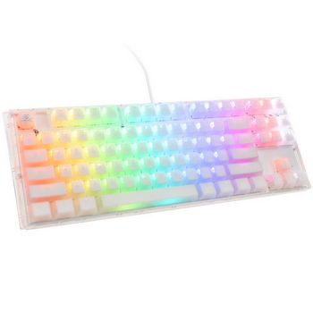 Ducky One 3 Aura White TKL Gaming Keyboard, RGB LED - MX-Blue (US)-DKON2187ST-CUSPDAWWWWC1