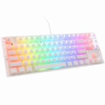 Ducky One 3 Aura White TKL Gaming Keyboard, RGB LED - Kailh Jellyfish Y (US)-DKON2187ST-FUSPDAWWWWK1