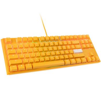 Ducky One 3 Yellow TKL Gaming Keyboard, RGB LED - MX-Silent-Red (US) DKON2187ST-SUSPDYDYYYC1