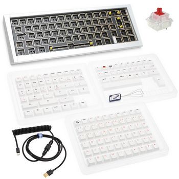 Ducky Outlaw 65 Gaming-Keyboard, Barebone - Silver (ISO)-PKOU2367IST-ISO02