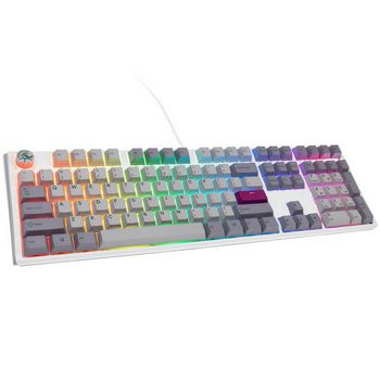 Ducky One 3 Mist Grey Gaming Keyboard, RGB LED - MX-Ergo-Clear (US)-DKON2108ST-EUSPDMIWHHC2