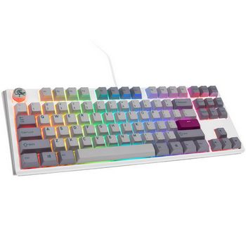 Ducky One 3 Mist Grey TKL Gaming Keyboard, RGB LED - MX-Ergo-Clear (US)-DKON2187ST-EUSPDMIWHHC2