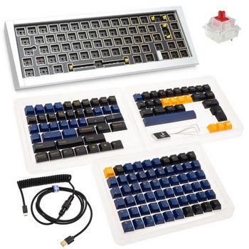 Ducky Outlaw 65 Gaming Keyboard, Barebone - Silver (ANSI)-PKOU2367AST-ANSI02
