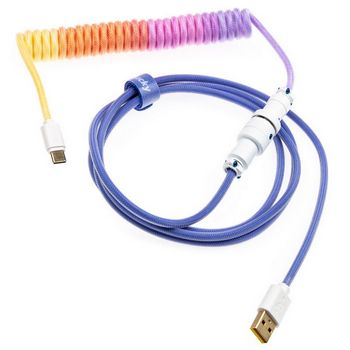 Ducky Premicord Afterglow Coiled Cable, USB Typ C auf Typ A - 1,8m-DACOC2-AFT1