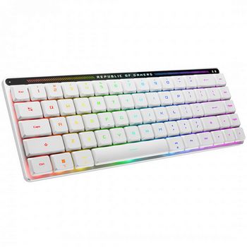 ASUS ROG Falchion RX Low Profile Gaming Tastatur, RX RED - weiß, silber-90MP03EC-BKDA10