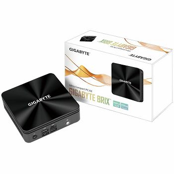 GIGABYTE BRIX slim, Intel Core i3-10110, UHD Graphics 620, 2xDDR4 SODIMM 2666Mhz (Max. 64GB), 1xM.2 slot, 2xHDMI, 5xUSB3.2, 1xUSB Type-C, Intel 1GbE, Intel 3168 WiFi+BT, VESA Bracket