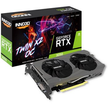 INNO3D GeForce RTX 3050 Twin X2 OC V2, 8192 MB GDDR6 N30502-08D6X-1711VA41