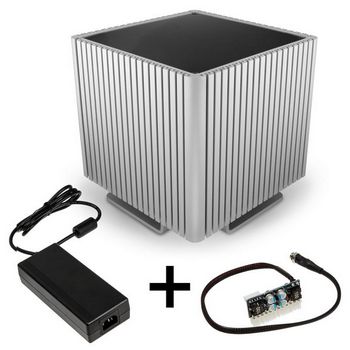 Streacom DB4 Fanless Cube case + Nano 120 Watt power supply - silver-GEBU-173