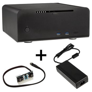 Streacom ST-FC8B Alpha Optical Fanless HTPC Case + 120 Watt Power Supply GEBU-178