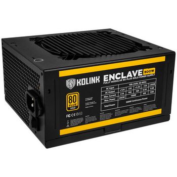 Kolink Enclave 80 PLUS Gold power supply, modular - 500 watts with power cable GEBU-219