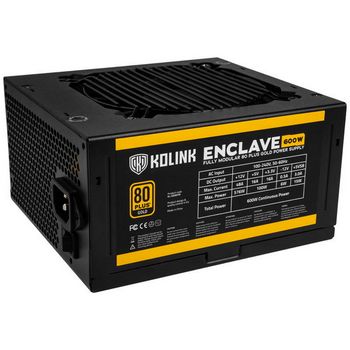 Kolink Enclave 80 PLUS Gold power supply, modular - 600 watts with power cable GEBU-220