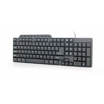 Gembird Compact multimedia keyboard, USB, HR layout, Black