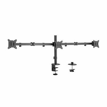 Gembird Adjustable desk 3-display mounting arm (rotate, tilt, swivel), 17”-27”, up to 7 kg