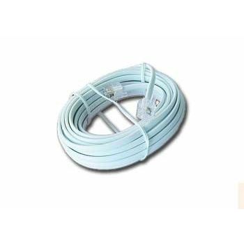 Gembird Telephone cord 6P4C, 5 meters, white