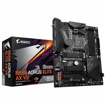 GIGABYTE B550 AORUS ELITE AX V2, DDR4, SATA3, USB3.2Gen2, DP, 2.5GbE, WIFI, AM4 ATX