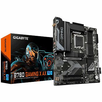 GIGABYTE B760 GAMING X AX, DDR5, SATA3, USB3.2Gen2, DP, WiFi 6E, LGA1700 ATX.