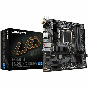 GIGABYTE B760M DS3H AX DDR4, DDR4, SATA3, USB3.2Gen2, DP, WiFi, LGA1700 mATX