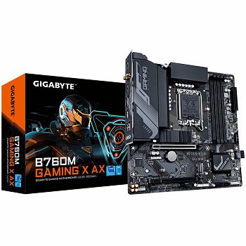 GIGABYTE B760M GAMING X AX, DDR5, SATA3, USB3.2Gen2, DP, 2.5GbE, WiFi 6E, LGA1700 mATX