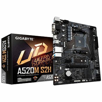 GIGABYTE A520M S2H, DDR4, SATA3, USB3.2Gen1, HDMI, AM4 mATX