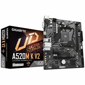 GIGABYTE A520M K V2, DDR4, SATA3, USB3.2Gen1, HDMI, AM4 mATX